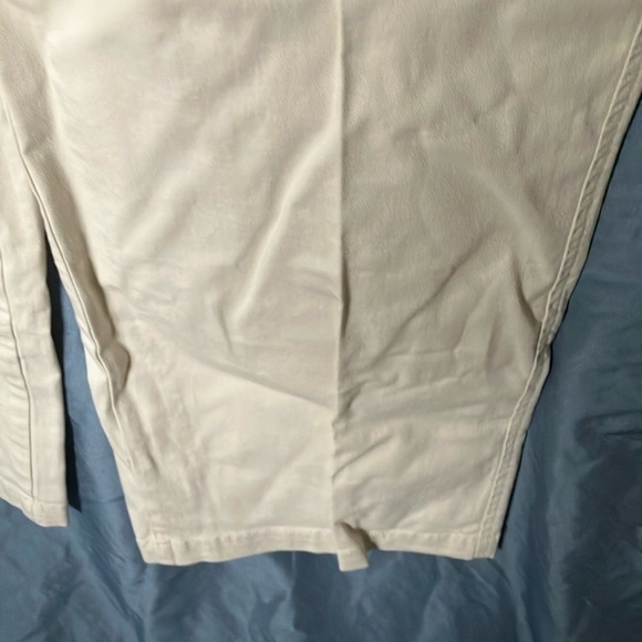 Express: Light Khaki Cropped Wide Leg High Rise Pants-98% Cotton- 2 - Picture 5 of 14